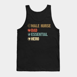 Vintage Male Nurse Dad Essential Hero Costume Gift Tank Top